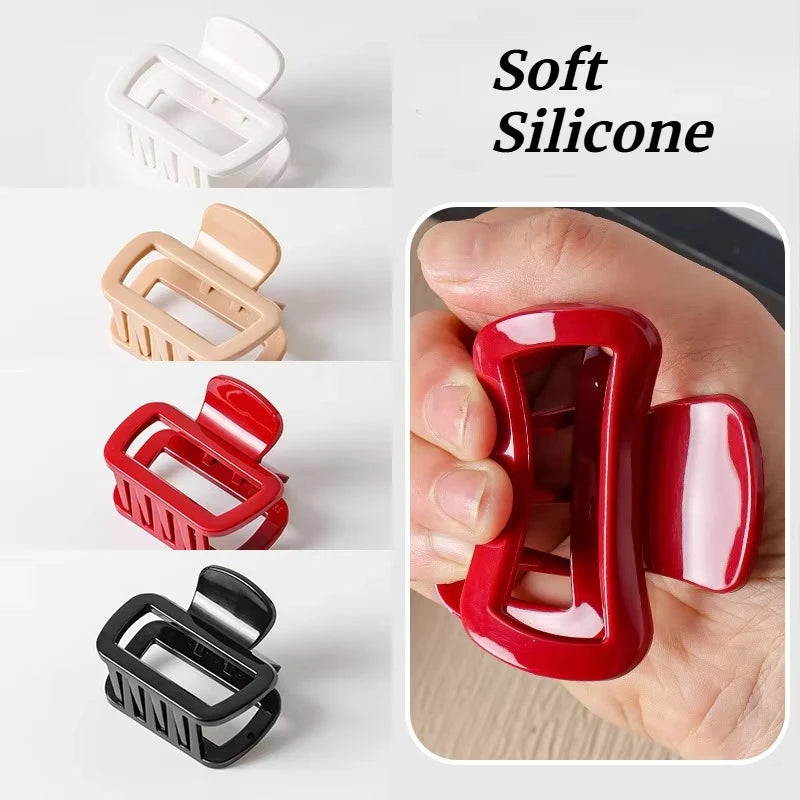 Soft Silicone Hair Claw Clips