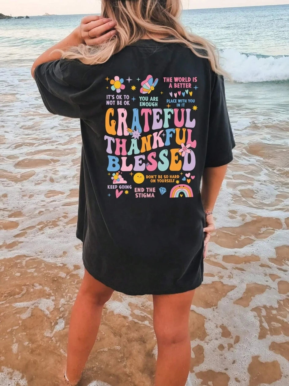 Grateful Thankful Blessed Women's T-Shirt