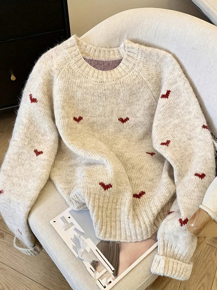 Heart Pattern Sweater