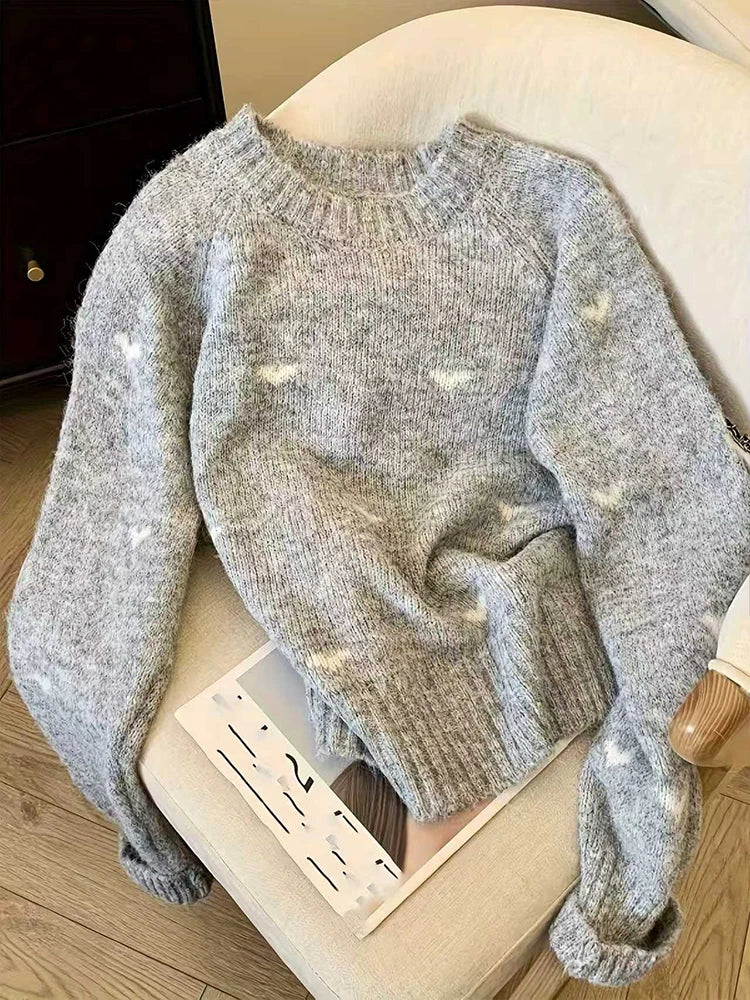 Heart Pattern Sweater
