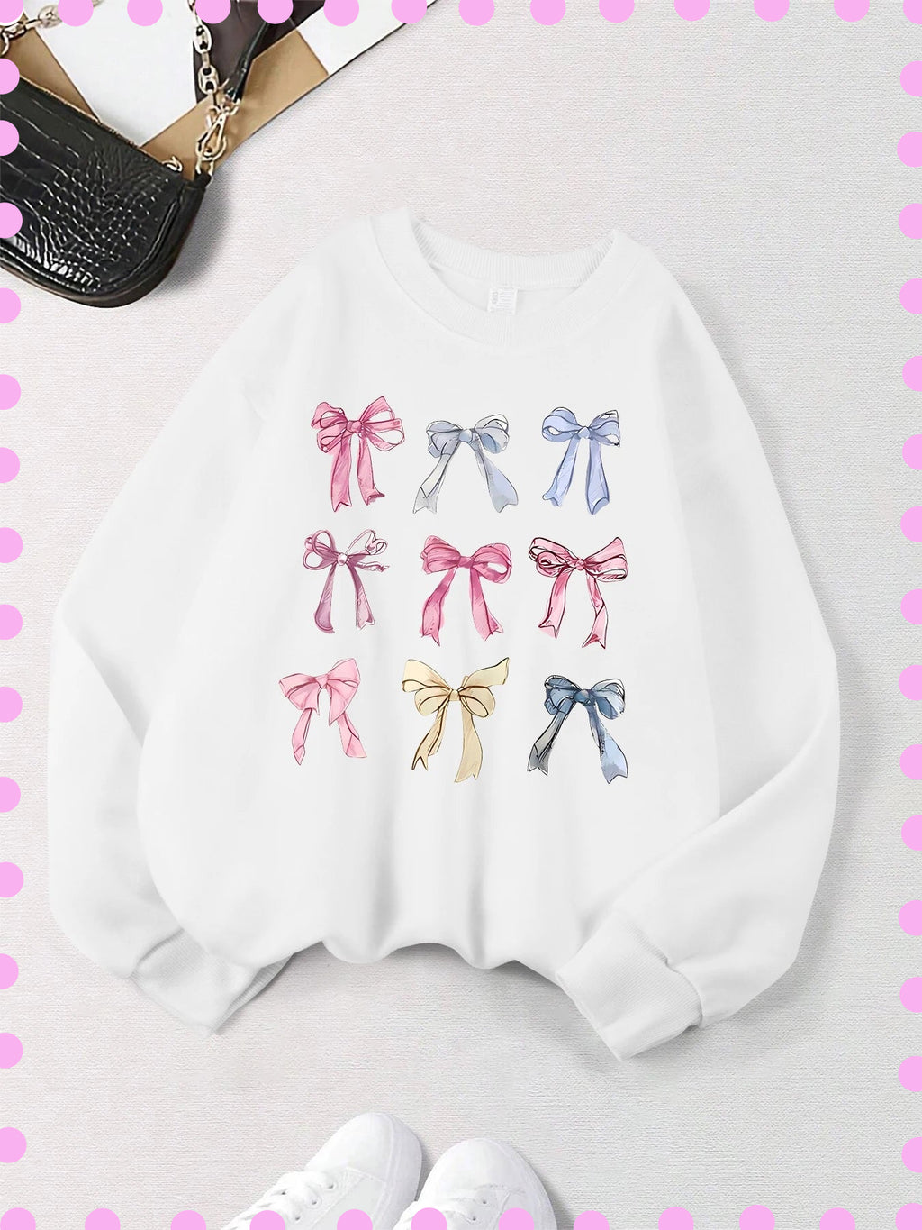 Bow Printed Women's sweatshirts