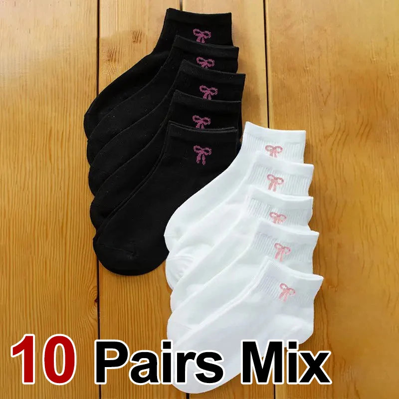 Women's Cute Bow Printed Socks