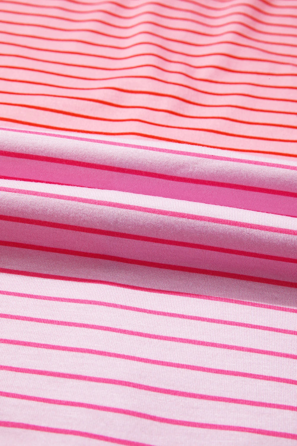 Pink Striped Long Sleeve Top