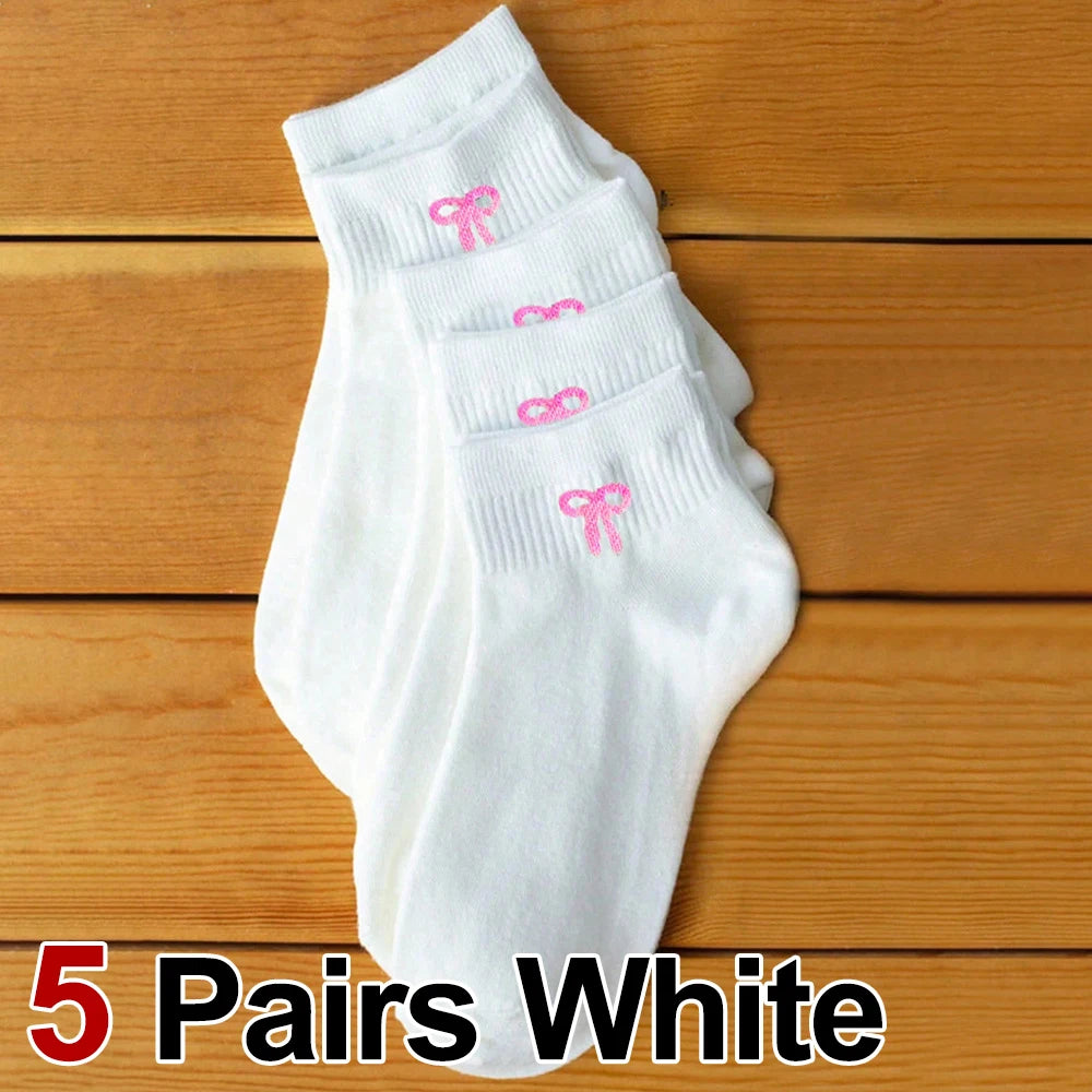 Women's Cute Bow Printed Socks