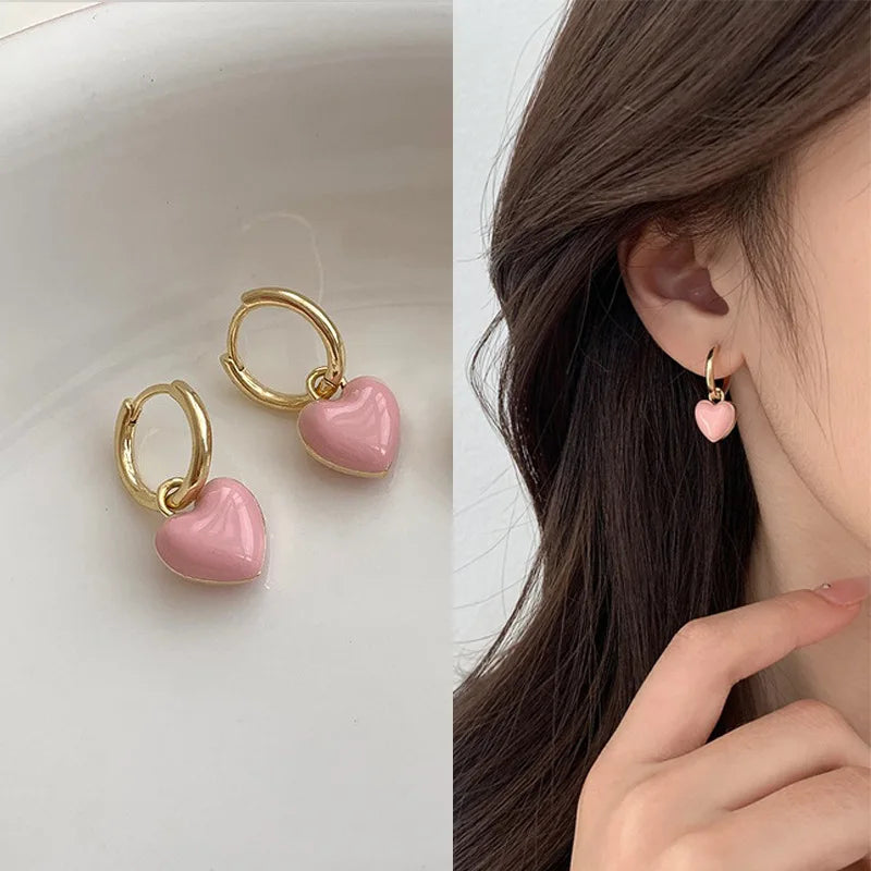 Heart Shape Drop Earrings