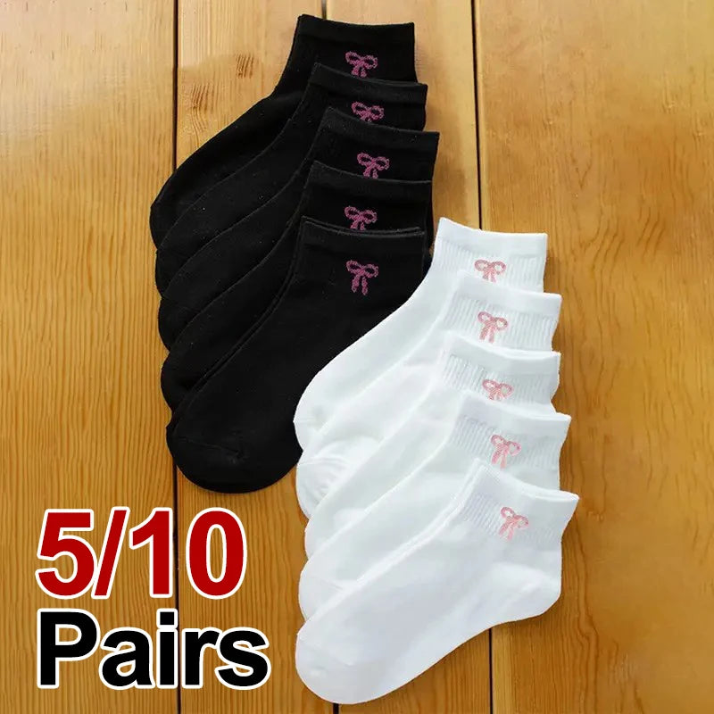 Women's Cute Bow Printed Socks