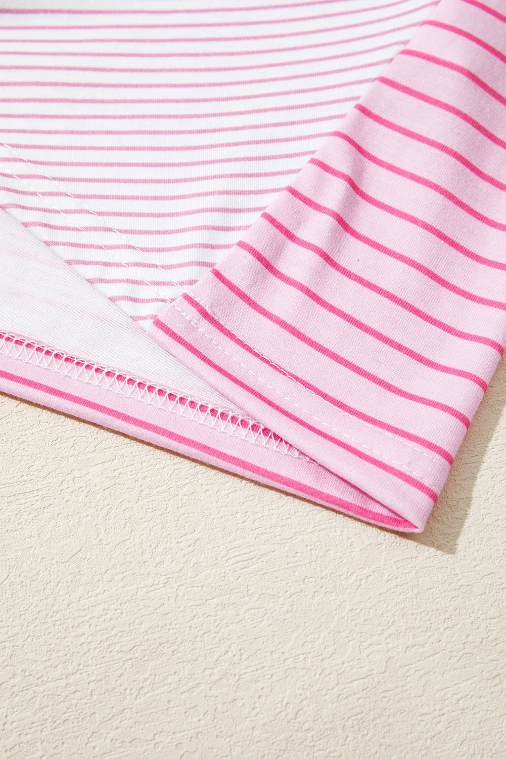 Pink Striped Long Sleeve Top