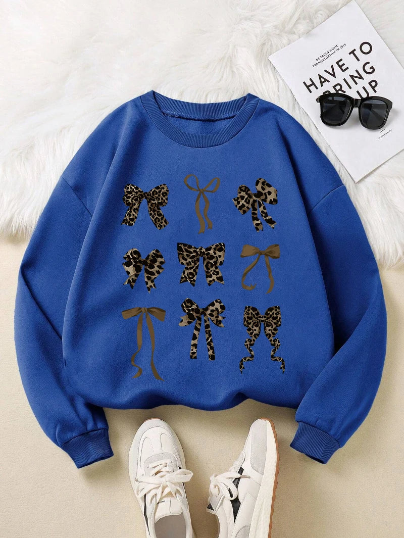 Bow Printed Women's sweatshirts