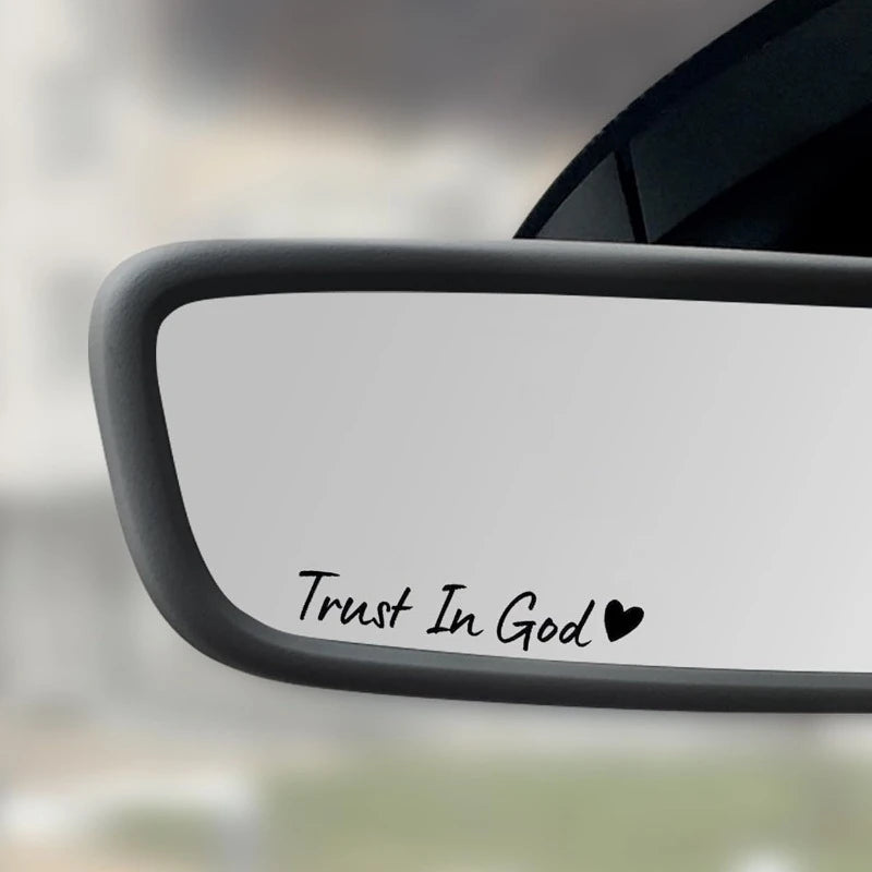 4PCS Trust in God Car Stickers