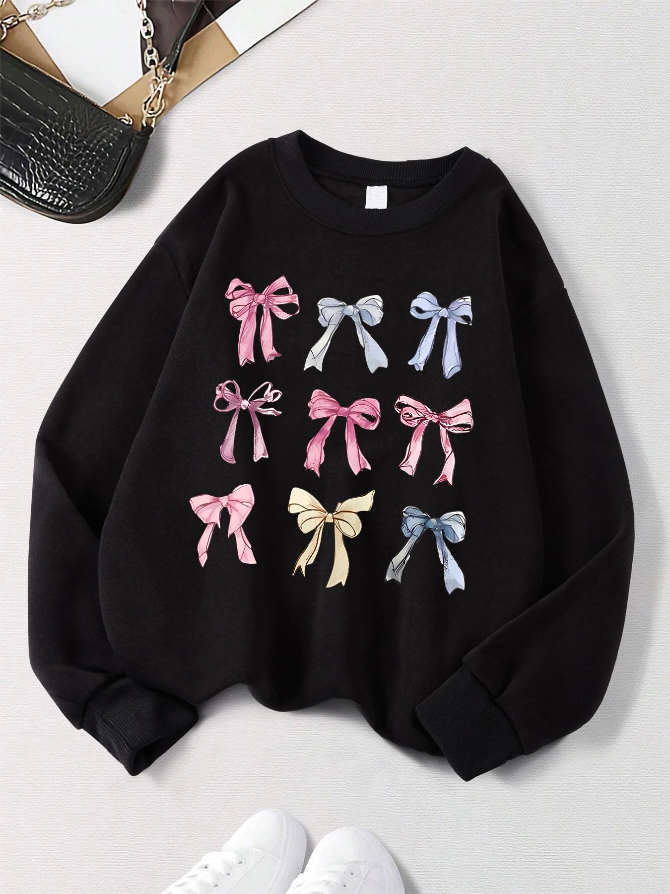 Bow Printed Women's sweatshirts