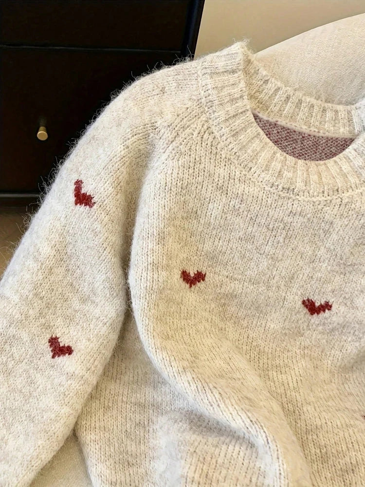 Heart Pattern Sweater