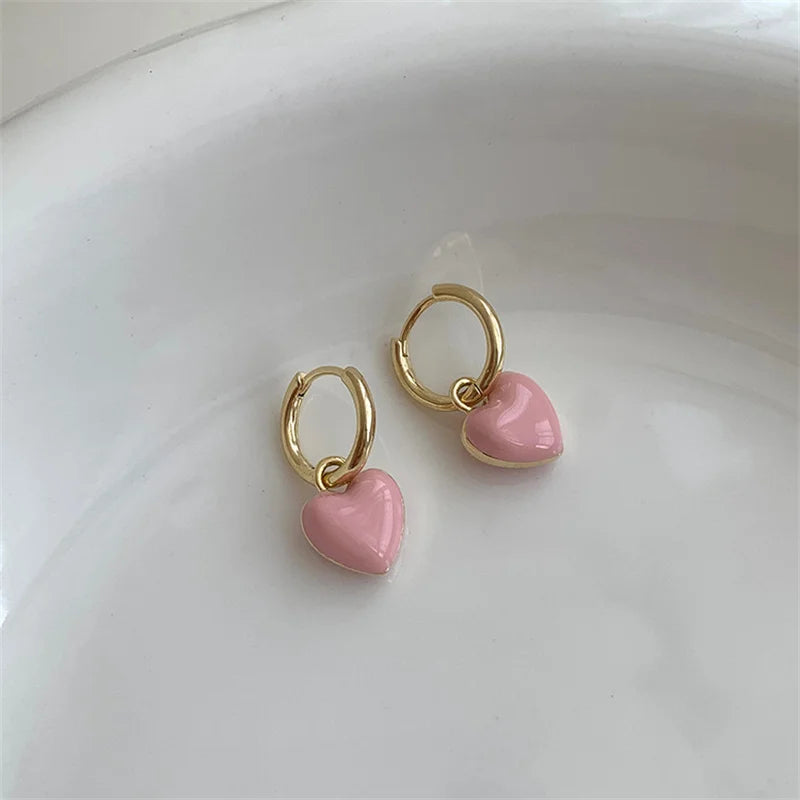 Heart Shape Drop Earrings