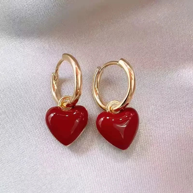 Heart Shape Drop Earrings
