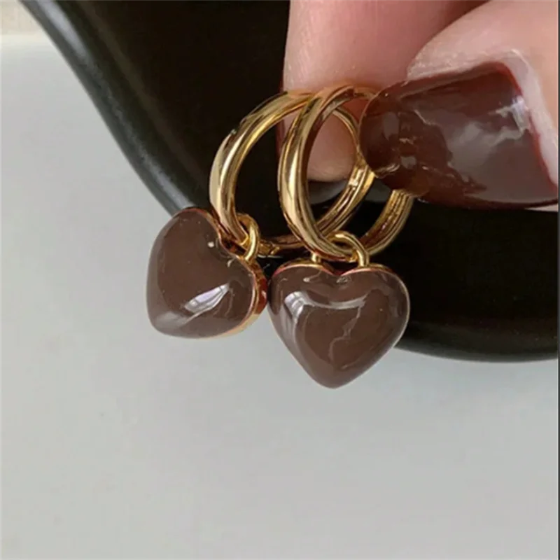 Heart Shape Drop Earrings