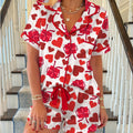 Women's Heart Print Pajama Set