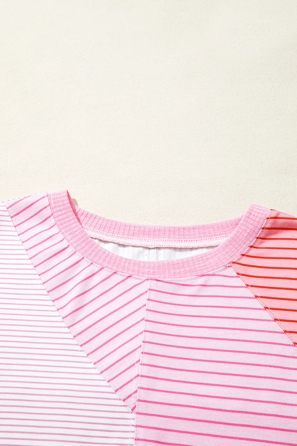 Pink Striped Long Sleeve Top