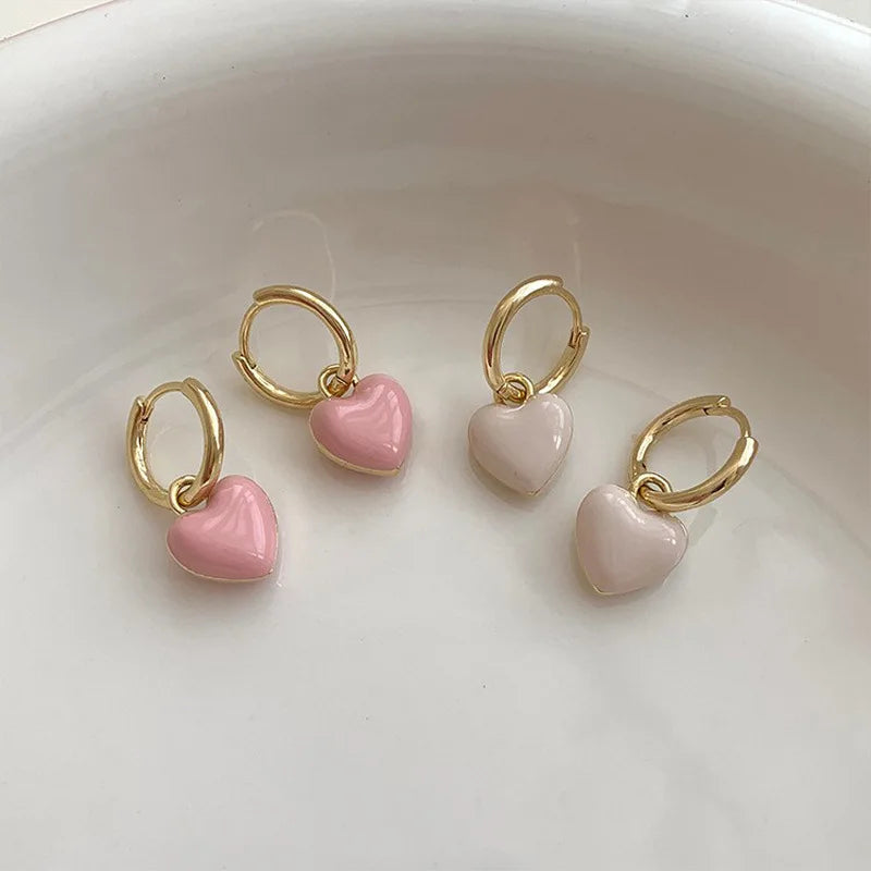 Heart Shape Drop Earrings