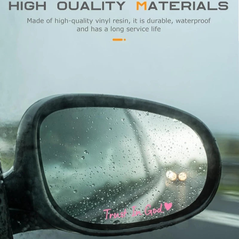 4PCS Trust in God Car Stickers