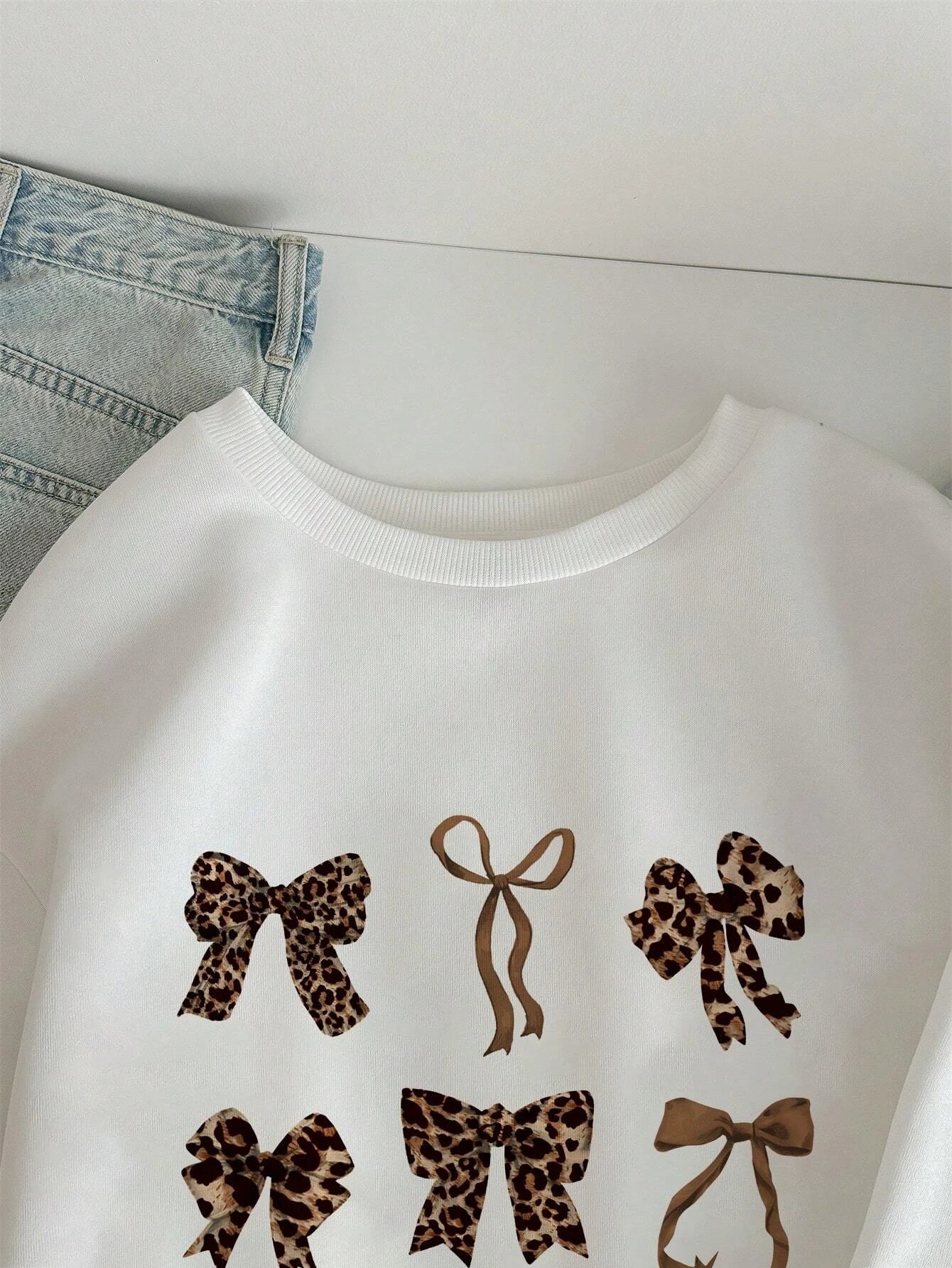 Bow Printed Women's sweatshirts